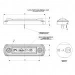 Φως Ογκου LD675 12/24V 4LED Horpol Λευκο (10,5 X 3 cm) -1ΤΕΜ.