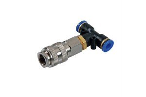 Lampa Συνδεσμος Αερα T-5 Διπλος Με Ανταπτορα 8mm 13bar kg/cm L98006