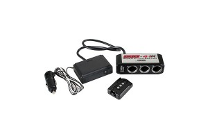 Lampa Φορτιστής Αυτοκινήτου Duo-4 IR Power 10A με Θύρες: 1xUSB 3xΑναπτήρα μαζί με Καλώδιο