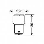 Λαμπα P21W 24-28V BA15s 40lm HYPER-LED (ΜΟΝΟΠΟΛΙΚΟ)LAMPA - 20 ΤΕΜ.