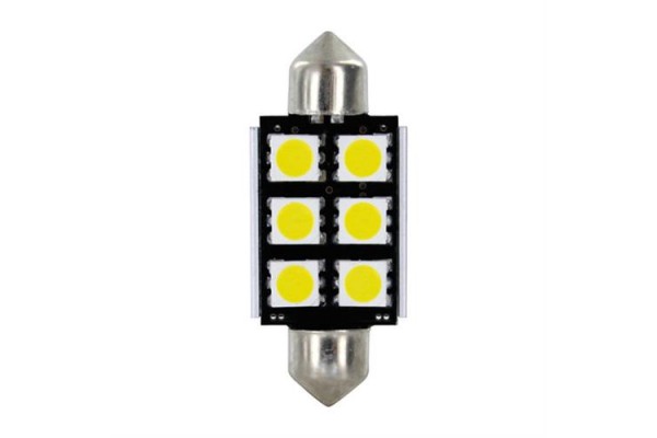 Lampa Λαμπάκια Πλαφονιέρας 24-30V SV8,5-8 15x39mm 108lm HYPER-LED18 (Διπλής Πολικότητας) Blister 2τεμ L98272