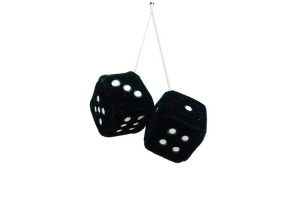 Lampa Αρωματικά Ζάρια Κρεμαστά Βανίλια 4.5cm Μαύρο