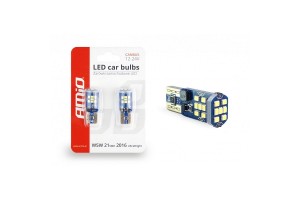 T10 W5W CANBUS 12/24V LED 21xSMD ULTRABRIGHT 2016 ΛΕΥΚΟ 2ΤΕΜ.