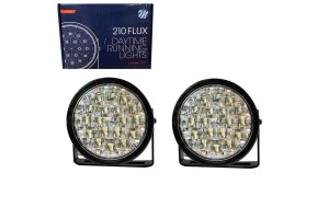 Drl Set Φώτα Ημέρας Universal Στρόγγυλα Drl 9R 210Flux M-Tech 12-24 Volt 88mm 2 Τεμάχια