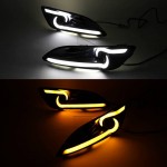 Drl Set Για Ford Fiesta 13-15 Με Απλό Προφυλακτήρα Drl & Led Φλας 2 Τεμάχια