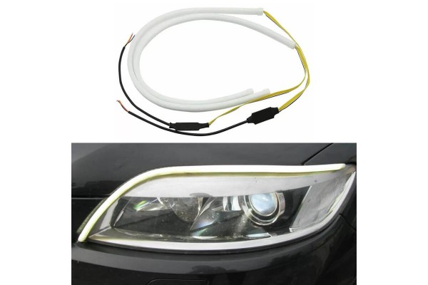 Led Light Bar Με Καλωδίωση Για Φώτα Ημέρας Και Φλας 60cm 2 Τεμάχια