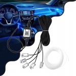 Διακοσμητικός Φωτισμός Κιτ Οπτικής Ίνας Αυτοκινήτου Dc 12V 10W Με Bluetooth & Εφαρμογή App Πολύχρωμο Rgb