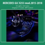 Ambient Light Full Kit Για Mercedes-Benz GLC-Class X253 19-22 Με Bluetooth Με 33 Φώτα / 64 Χρώματα