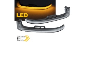 Φλας Καθρέπτη Για Peugeot 3008 16-20 & 21+, 5008 16+ / Citroen C5 Air Cross 18+ Dynamic Canbus Led Άσπρα 2 Τεμάχια