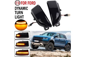 Φλας Καθρέπτη Για Ford Ranger T6 12-19 Dynamic Led Φιμέ 2 Τεμάχια