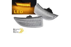 Φλας Καθρέπτη Για Renault Megane MK3 08-16, Scenic & Grand Scenic Iii 09-15, Fluence 09-19, Laguna 07-15 Dynamic Led Άσπρα 2 Τεμάχια