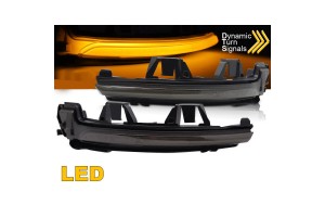 Φλας Καθρέπτη Για Volvo S90 V90 V60 XC40 Smoke Dynamic Led 2 Τεμάχια