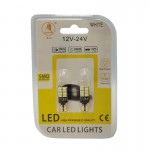 Λάμπες T10 24 Led 106335-100455 Ψείρες Λευκό 12V-24V 2 Τεμάχια Λάμπες T10 24 Led 106335-100455 Ψείρες Λευκό 12V-24V 2 Τεμάχια