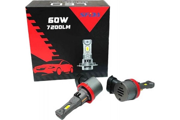 Λάμπες Led Η8/H9/H11/H16JP 60W 7200LM 2 Τεμάχια