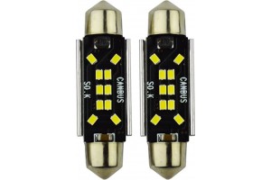 Λάμπες 10 Led Canbus Σωληνωτή 41mm C5W 600485-100452-100287 2 Τεμάχια