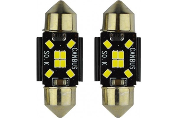 Λάμπες 8 Led Canbus Σωληνωτή 31mm 600484-1004555 2 Τεμάχια