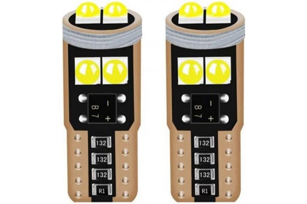 Λάμπες T10 6 Led Canbus Μπλε 600360 2 Τεμάχια