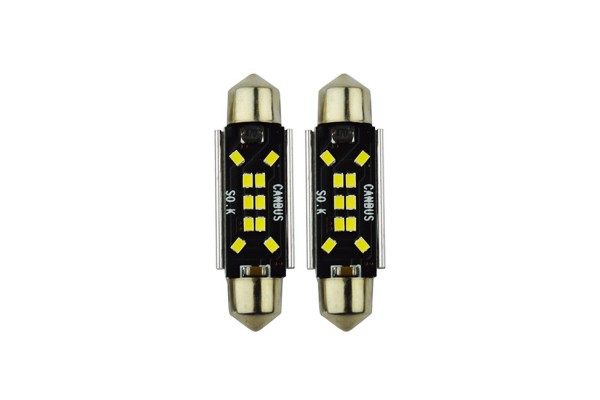 Λάμπες 10 Led Canbus Σωληνωτή 41mm C5W 600485-100452-100287 2Τμχ