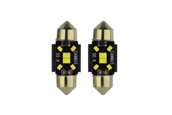 Λάμπες 8 Led Canbus Σωληνωτή 31mm 600484-1004555 2Τμχ