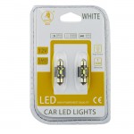 Λάμπες 8 Led Canbus Σωληνωτή 31mm 600484-1004555 2Τμχ