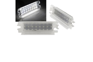 Led Φαναράκια Πινακίδας Για Dacia Logan 04+ , Sandero 08+, Renault Symbol 12+ Ζευγάρι 2 Τεμάχια