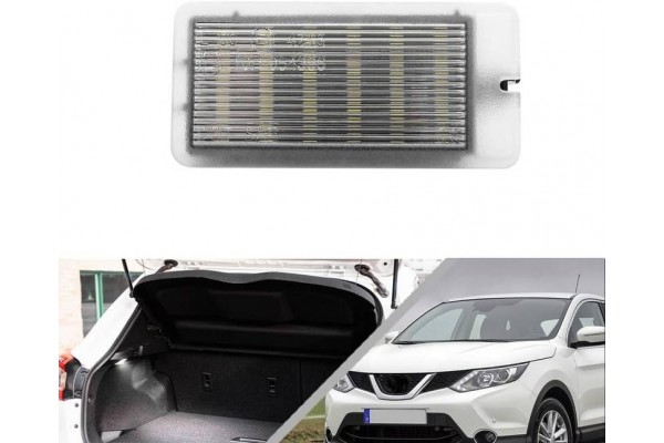 Εσωτερικά Φώτα Πορτμπαγκάζ Led Για Nissan Qashqai J11, Juke, Renault Clio 05-12 , Megane 03-09 , Grand Scenic 05-08Ζευγάρι 2 Τεμάχια