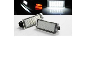 Led Φαναράκια Πινακίδας Για Renault Clio , Megane , Laguna , Twingo Vel Satis Ζευγάρι 2 Τεμάχια