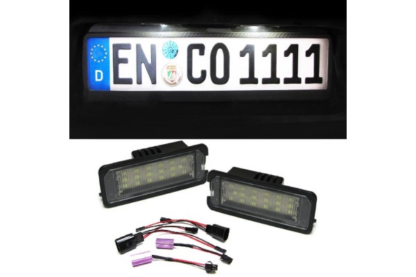 Led Φαναράκια Πινακίδας Για Vw Golf / Polo / Scirocco / Passat / Beetle / Lupo Ζευγάρι 2 Τεμάχια