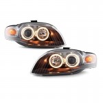 Μπροστινά Φανάρια Set Για Audi A4 B7 04-08 Angel Eyes Black H7/H7 Depo Μπροστινά Φανάρια Set Για Audi A4 B7 04-08 Angel Eyes Black H7/H7 Depo