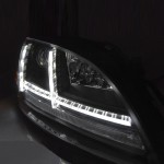 Μπροστινά Φανάρια Set Για Audi Tt 8J 06-10 Drl & Led Signal Dynamic Μαύρα Xenon Έκδοση D1S/H1 Με Μοτέρ Sonar