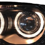 Μπροστινά Φανάρια Set Για Bmw 3 E46 Coupe / Cabrio 99-03 Angel Eyes Μαύρα H7/H7 Με Μοτέρ Depo