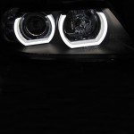 Μπροστινά Φανάρια Set Για Bmw 3 E90 / E91 05-08 U-LED 3D Angel Eyes Μαύρα Xenon D1S/H1 Sonar
