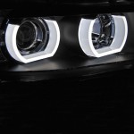 Μπροστινά Φανάρια Set Για Bmw 3 E90 / E91 05-08 U-LED 3D Angel Eyes Μαύρα H7/H1 Sonar