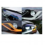 Μπροστινά Φανάρια Set Για Bmw 5 F10 /F18 11-17 G30 Look Full Led Laser Style Black Carner