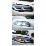 Μπροστινά Φανάρια Set Για Bmw 5 F10 /F18 11-17 G30 Look Full Led Laser Style Black Carner