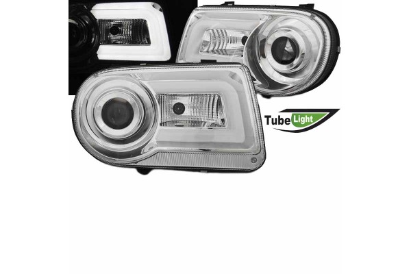 Μπροστινά Φανάρια Set Για Chrysler 300C 05-10 Drl Tube Lights Χρωμίου H7 Manual Sonar