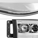 Μπροστινά Φανάρια Set Για Dodge Ram 02-06 Drl Tube Lights Χρωμίου H1/H1 Manual Sonar