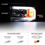 Μπροστινά Φανάρια Set Για Dodge Ram 02-06 Drl Tube Lights Χρωμίου H1/H1 Manual Sonar