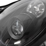Μπροστινά Φανάρια Set Για Mercedes-Benz Clk W209 03-10 Projectors Μάυρα H7/H7 Με Ρυθμιστή Αέρος Depo