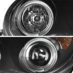 Μπροστινά Φανάρια Set Για Mercedes-Benz C-Class W203 00-04 Angel Eyes Μαύρα H7/H1 Manual Sonar
