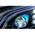 Μπροστινά Φανάρια Set Για Mercedes-Benz C-Class W205 14-20 Upgrade To Maybach Full Led Drl Μαύρα Με Μοτέρ Carner