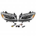 Μπροστινά Φανάρια Set Για Mercedes-Benz Sprinter W907 2018-2023Μαύρα Full Led Carner Μπροστινά Φανάρια Set Για Mercedes-Benz Sprinter W907 2018-2023Μαύρα Full Led Carner