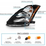 Μπροστινά Φανάρια Set Για Nissan 350Z 03-05 Projector Μαύρα H7/H1 Manual