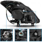 Μπροστινά Φανάρια Set Για Nissan 350Z 03-05 Projector Μαύρα H7/H1 Manual