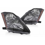 Μπροστινά Φανάρια Set Για Nissan 350Z 03-05 Projector Μαύρα H7/H1 Manual