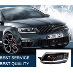 Μπροστινά Φανάρια Set Για Skoda Octavia mk3 2014-2017 Drl Μαύρα Carner