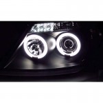Μπροστινά Φανάρια Set Για Toyota Hilux 05-11 Angel Eyes & Led Black H1/H1 Manual Sonar