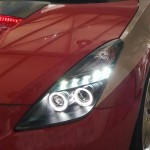 Μπροστινά Φανάρια Set Για Toyota Celica T230 99-05 Angel Eyes & Led Μαύρα H3/H1 Manual Junyan