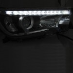 Μπροστινά Φανάρια Set Για Toyota Hilux Revo 15+ True Drl Μαύρα Manual Eagle Eyes