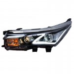 Μπροστινά Φανάρια Set Για Toyota Corolla E170 2014-2017 Led Drl Μαύρα